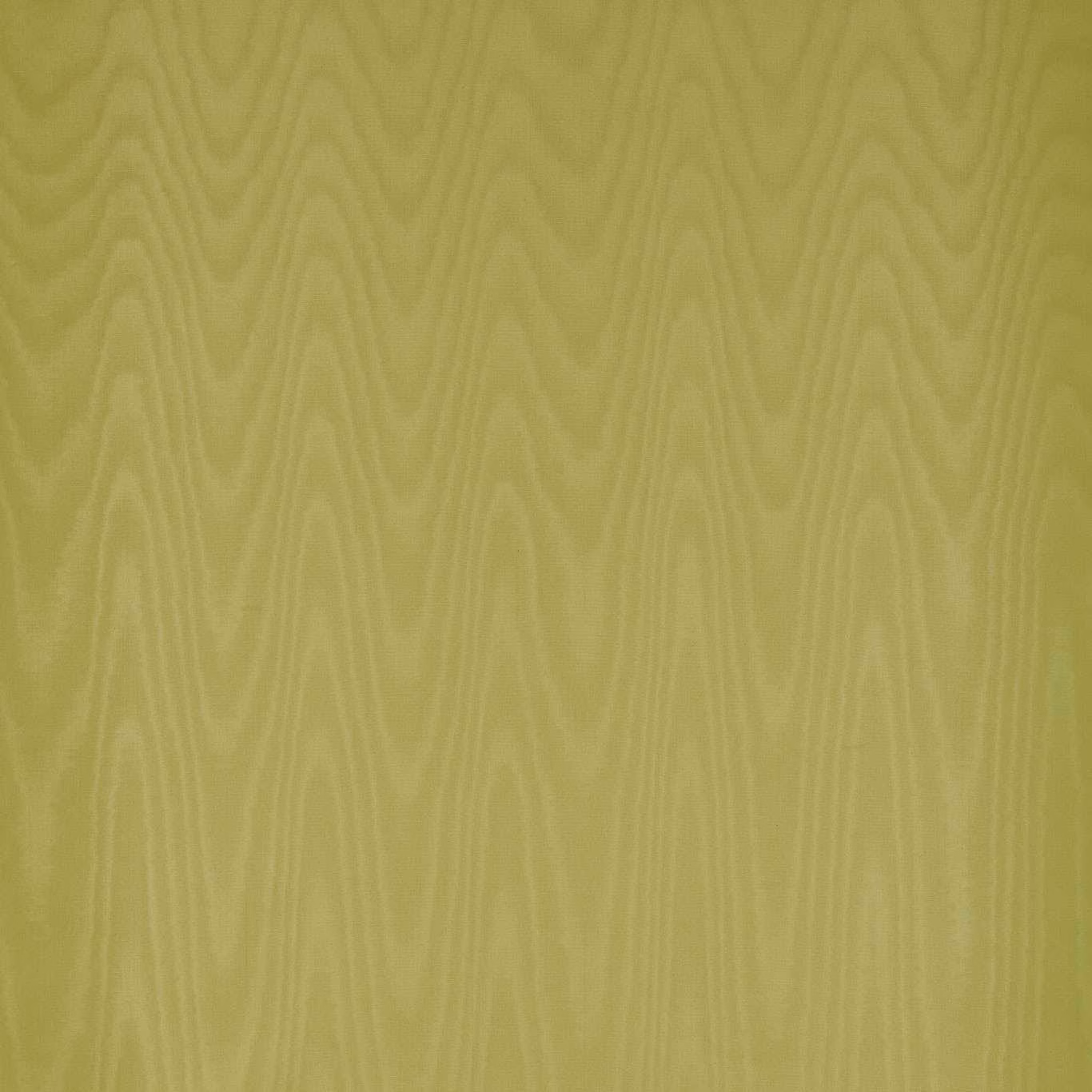 Muted yellow-green moiré wallpaper with vertical woodgrain-like tonal ripples