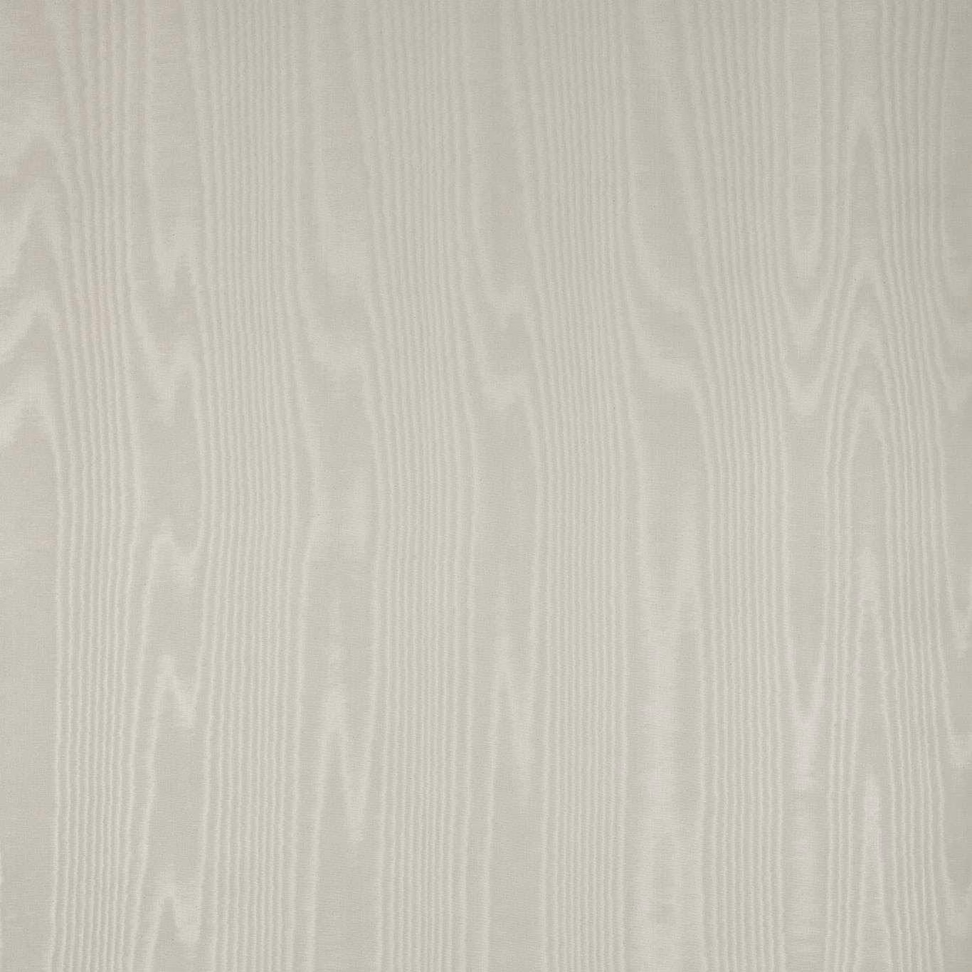 Pale platinum-grey moiré wallpaper with softly rippling vertical lines