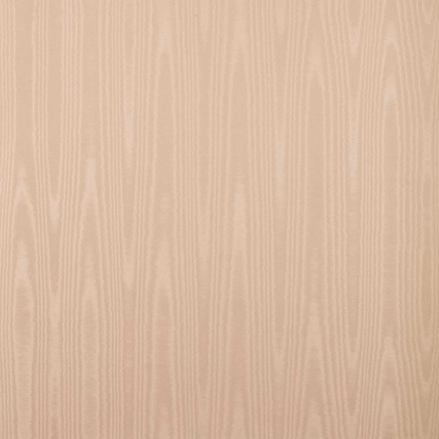Pale rose-quartz wallpaper with fine vertical moiré striations and soft tonal sheen