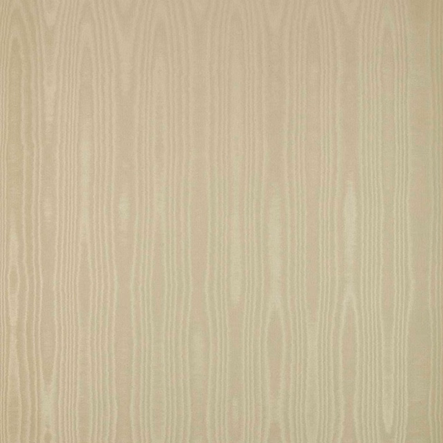 Pale stone-beige wallcovering with softly rippling vertical moiré lines
