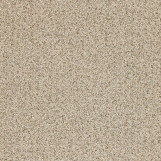 Close-up of warm taupe wallpaper with fine pale flecks and granular texture