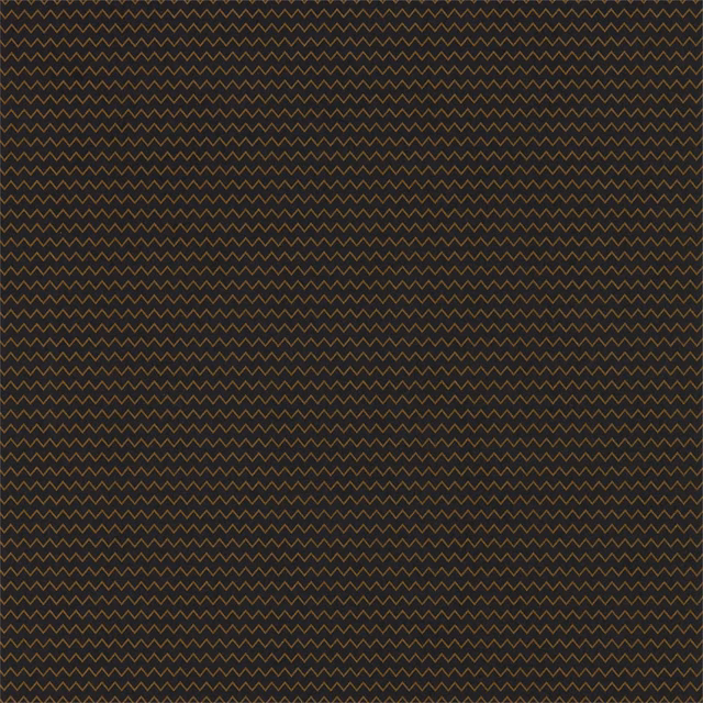 Near-black wallpaper with tightly spaced bronze zigzag vine lines