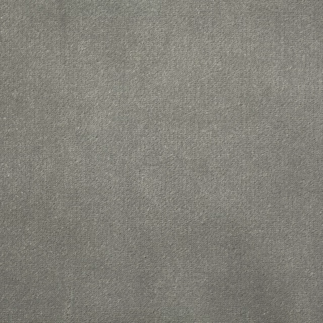 Cool frost-grey velvet swatch with dense directional pile and subtle silver tonal shading