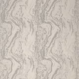 Pale platinum white fabric with cool grey marbled serpentine veining and subtle woven texture