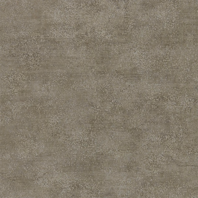 Muted taupe-grey wallpaper with mottled mineral texture and subtle horizontal tonal bands