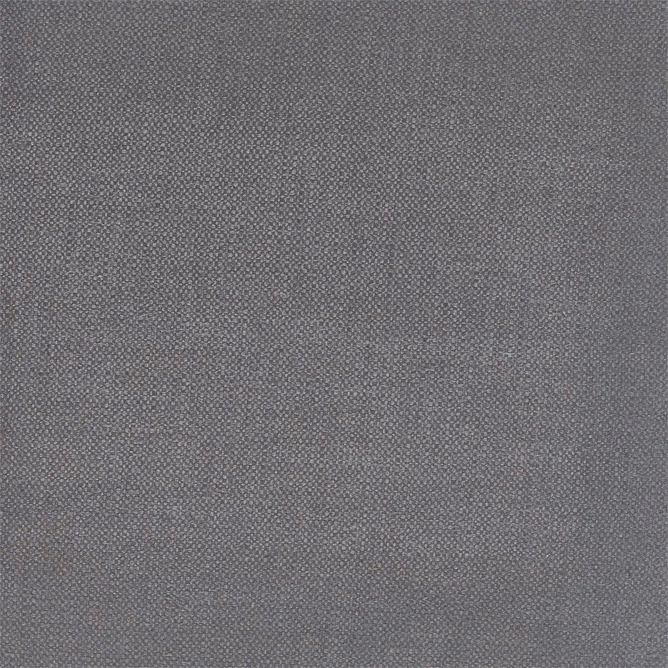 Close-up of charcoal-grey finely pebbled weave with subtle lustrous flecks