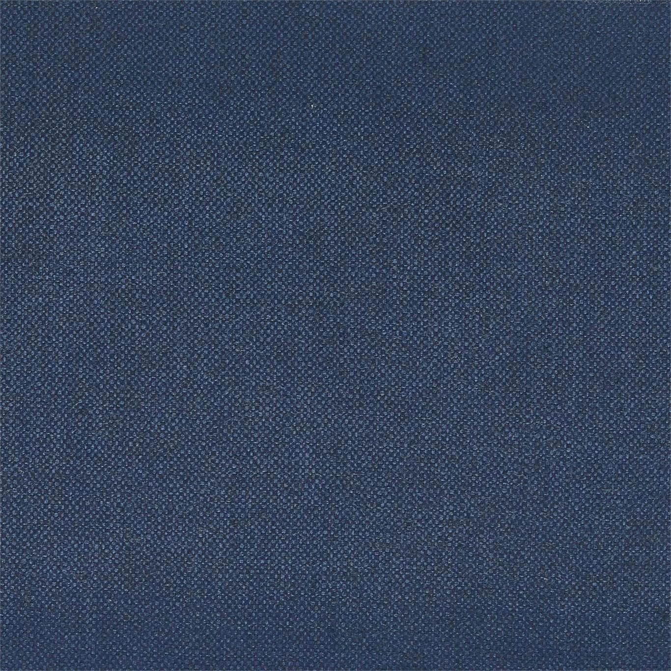 Deep lazuli blue textile with fine crosshatch weave and subtle tonal flecks
