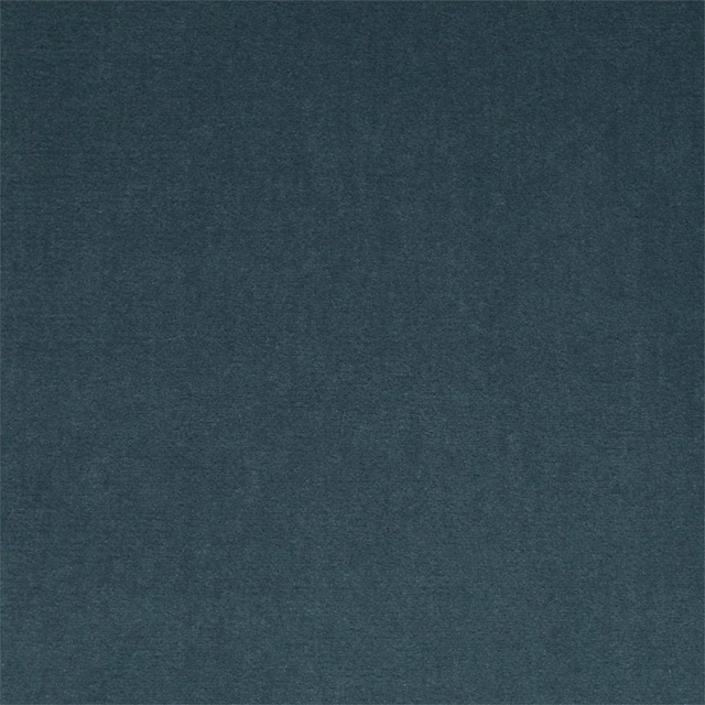 Close-up of deep blue-green teal velvet with softly mottled directional nap