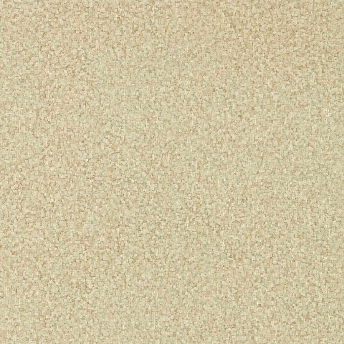 Close view of pale beige wallpaper with fine cream and taupe mosaic flecks