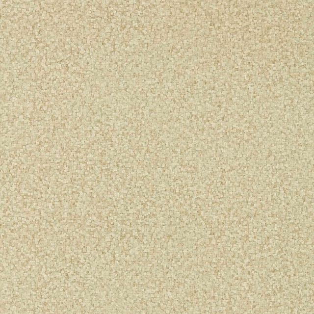 Close view of pale beige wallpaper with fine cream and taupe mosaic flecks