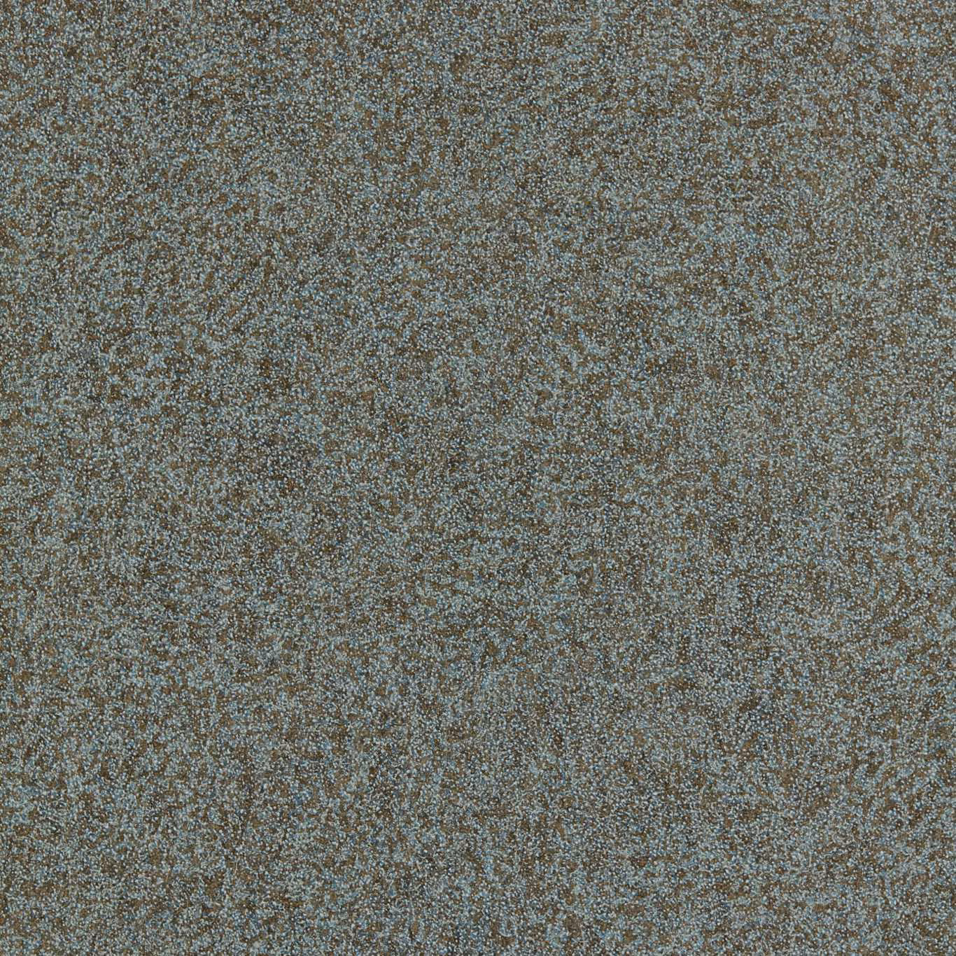 Mottled blue-grey shagreen wallpaper with fine taupe-brown granular texture