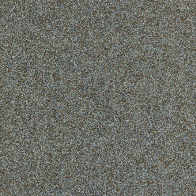 Mottled blue-grey shagreen wallpaper with fine taupe-brown granular texture