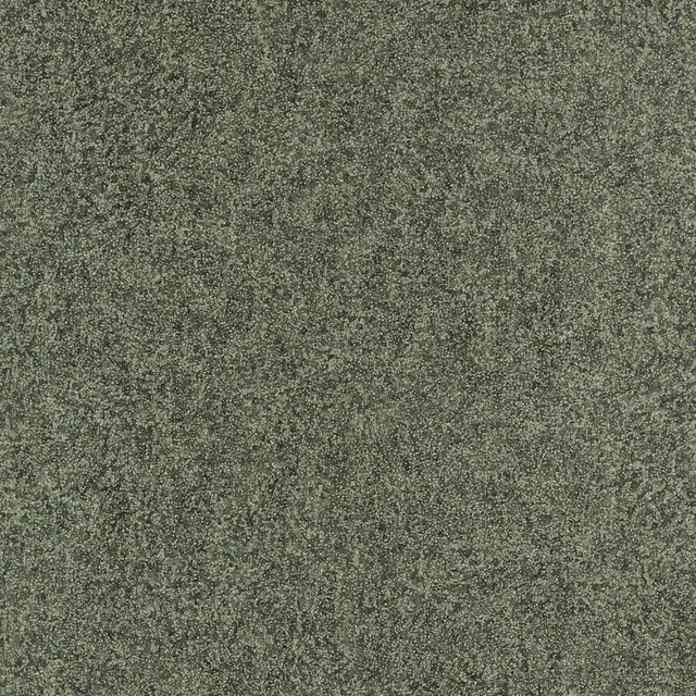Mottled olive-green shagreen wallpaper with fine pale and dark tonal speckling