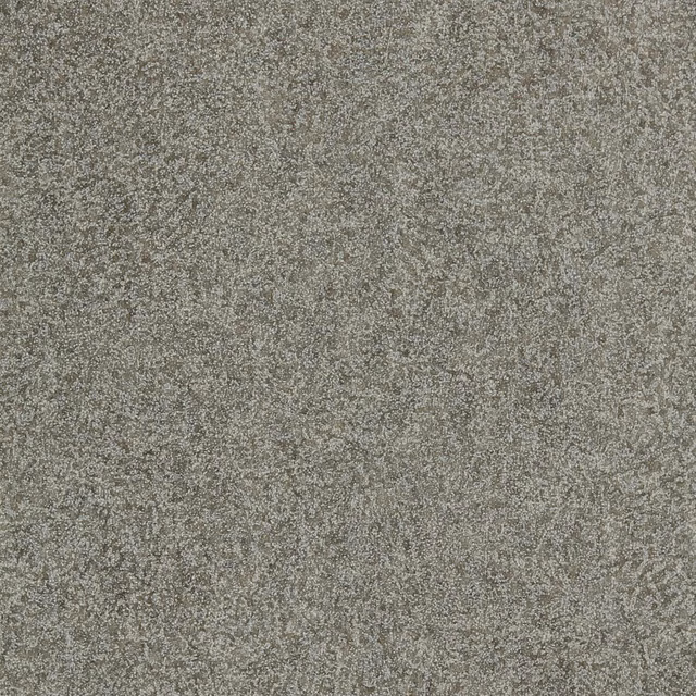 Cool zinc-grey shagreen wallcovering with mottled taupe and charcoal mineral texture