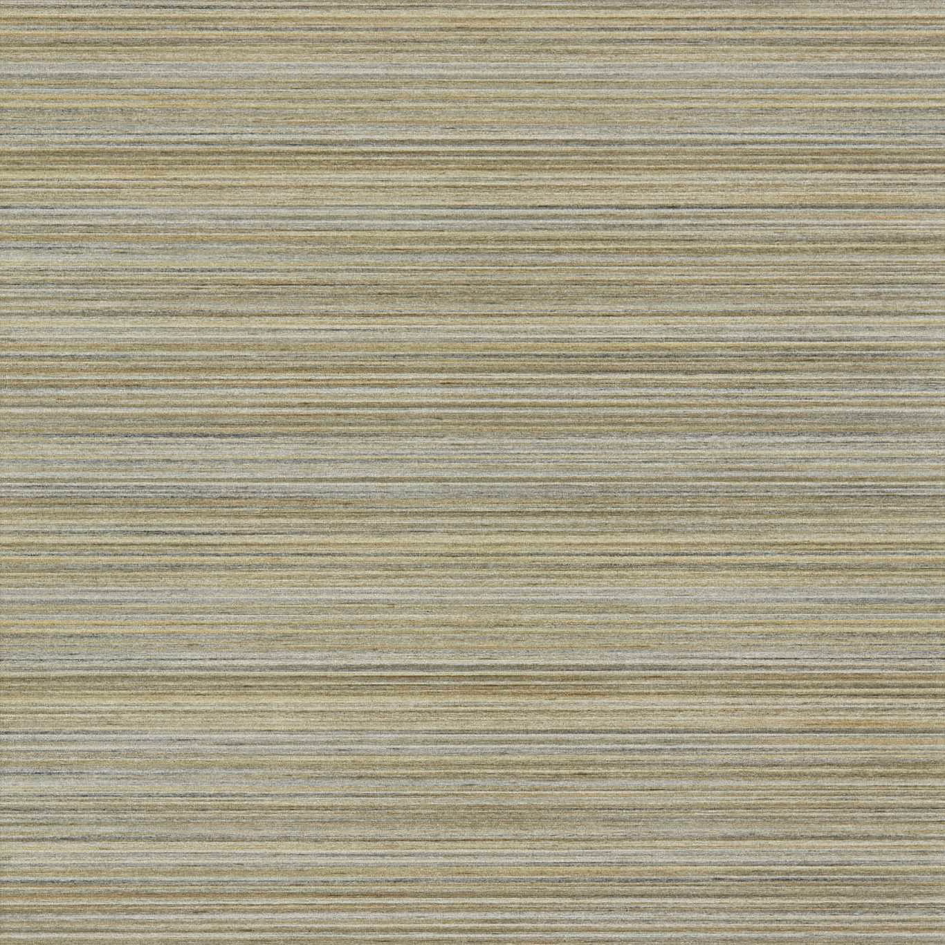Muted antique-bronze wallpaper with fine horizontal olive-taupe and grey striations