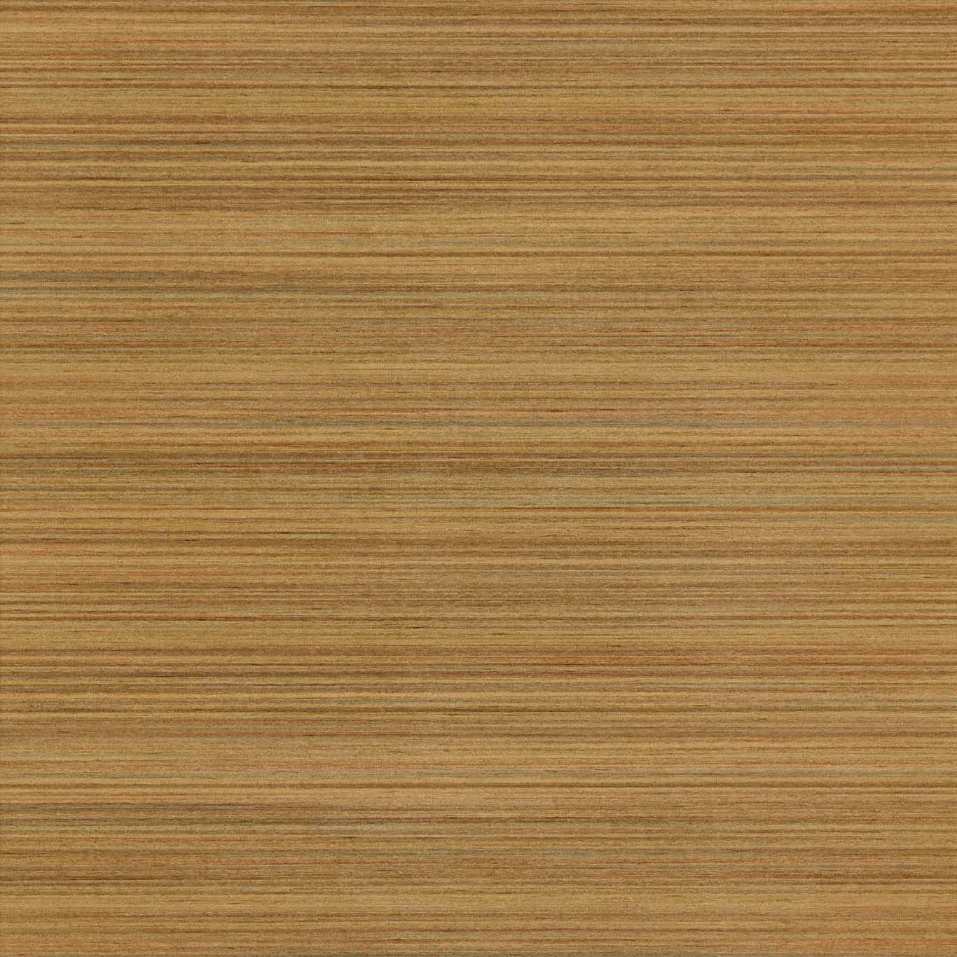 Antique copper wallpaper with fine horizontal spun-silk striations and softly varied brown-gold depth