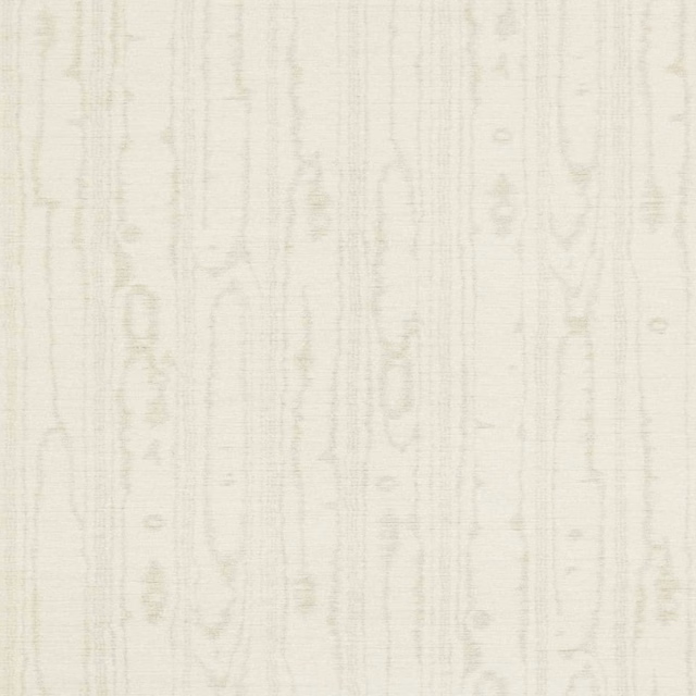 Pale platinum-grey wallpaper with watery vertical striations and faint organic oval marks