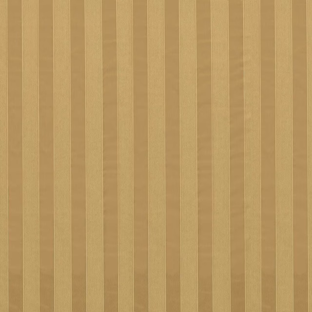 Warm ochre-gold fabric with fine tonal vertical stripes and a softly woven surface