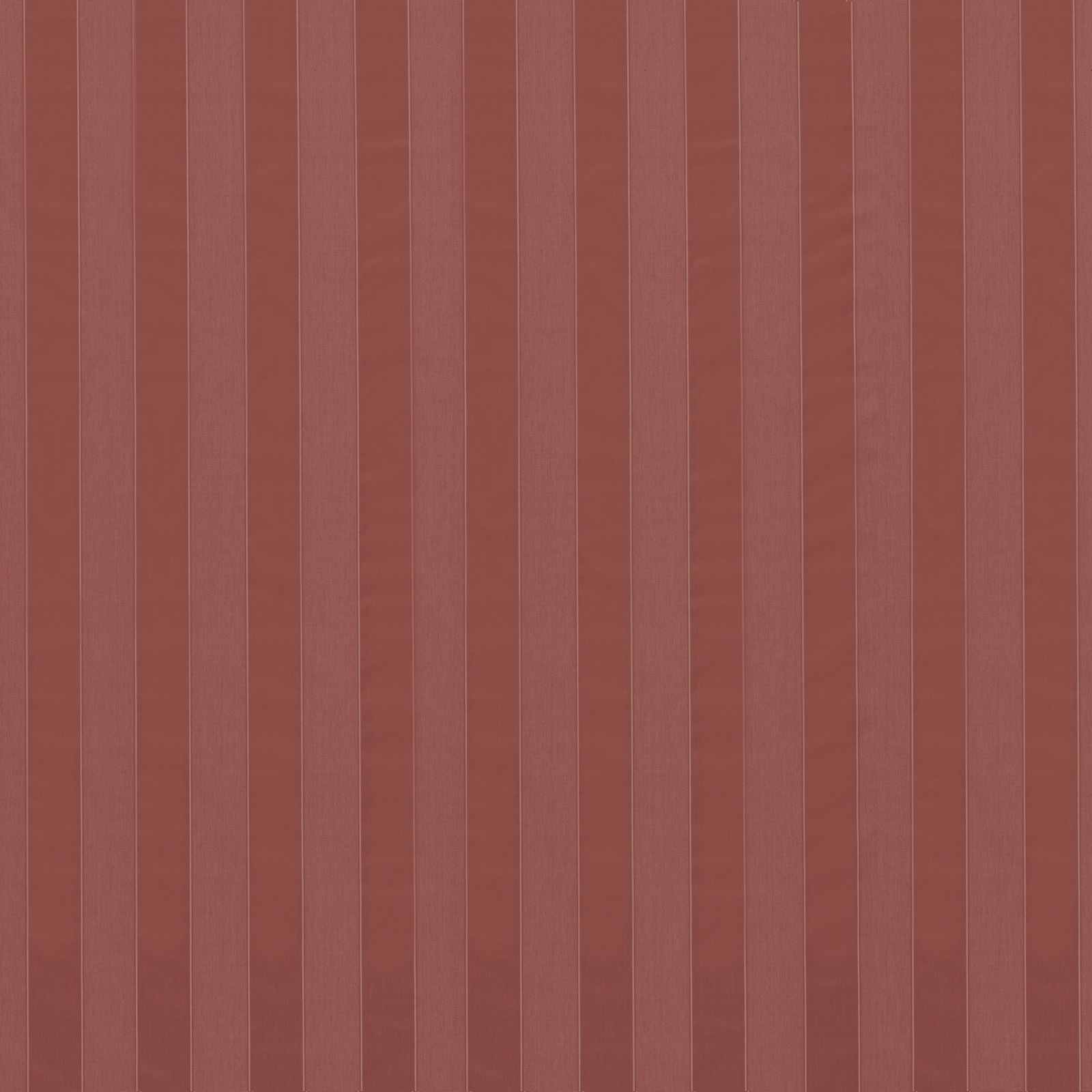 Muted Venetian red fabric with fine, subtly contrasting vertical woven stripes