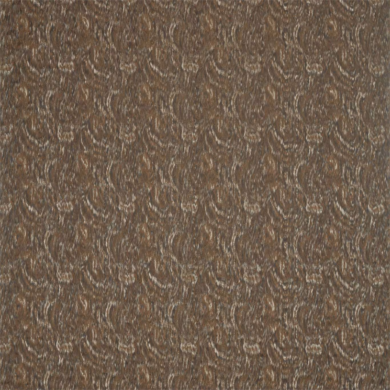 Antique bronze-brown fabric with pale, rippling organic lines and subtle sheen
