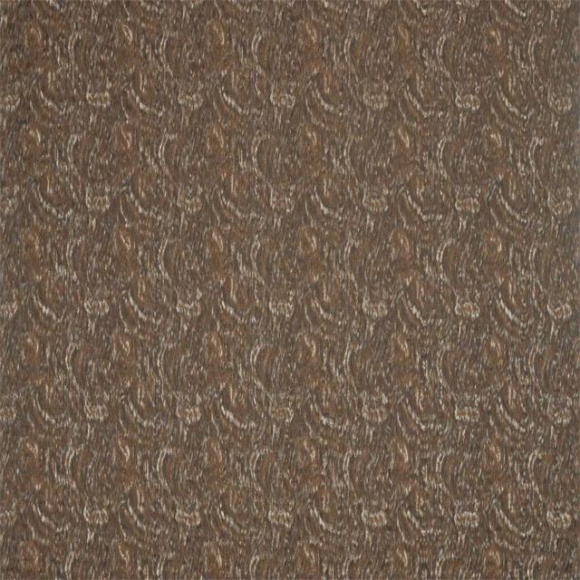 Antique bronze-brown fabric with pale, rippling organic lines and subtle sheen