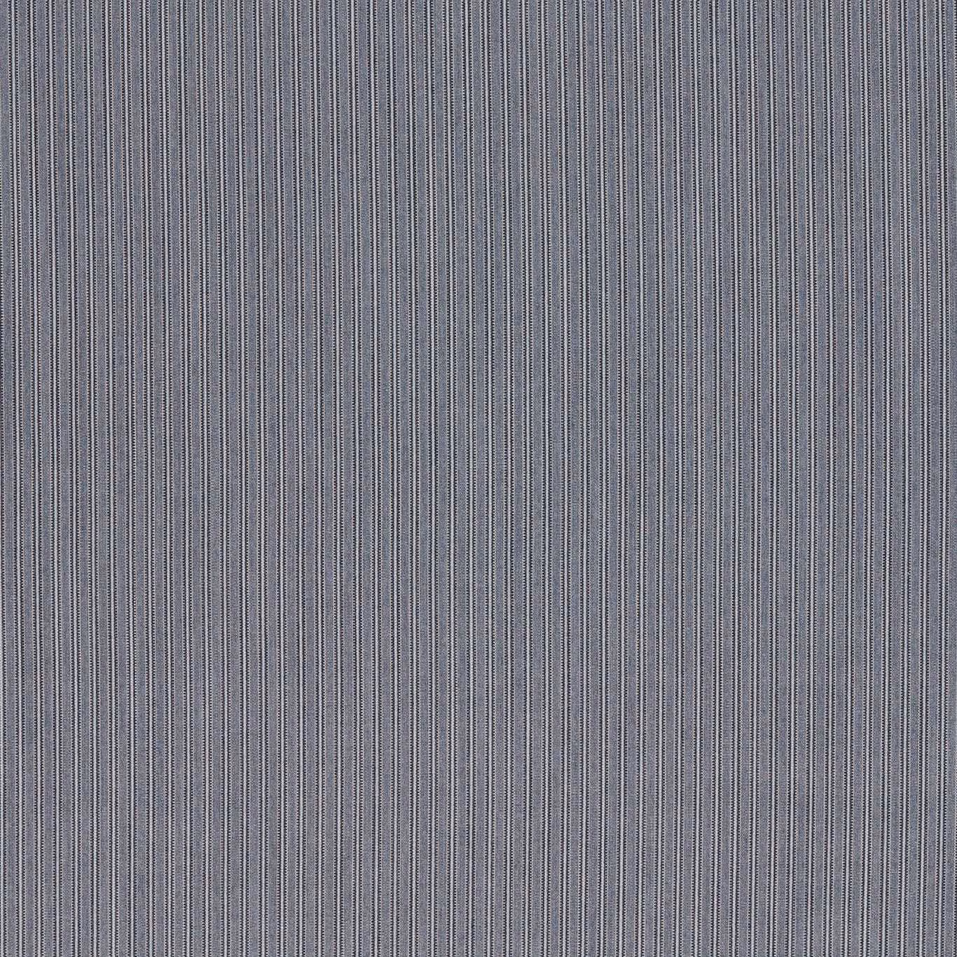 Muted denim-blue vertical stripe with a fine, lightly ribbed woven texture