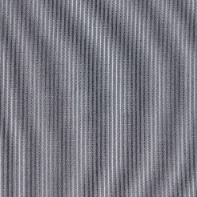 Muted denim-blue vertical stripe with a fine, lightly ribbed woven texture