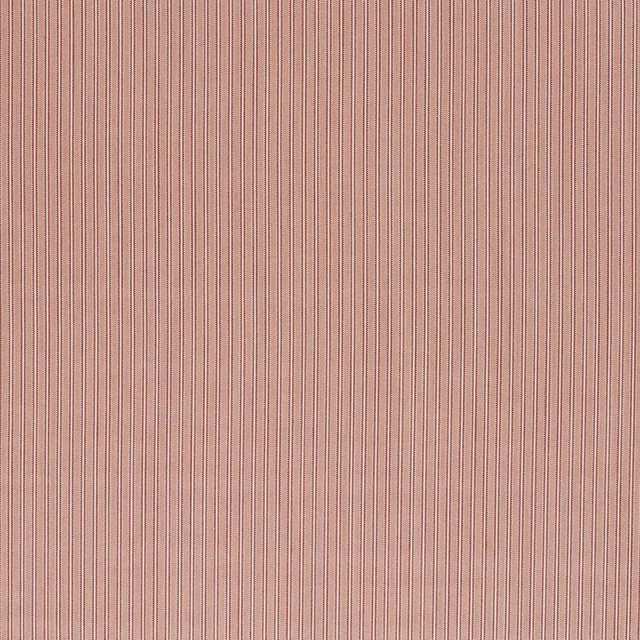 Muted Tuscan pink and pale neutral fine vertical woven stripes close-up