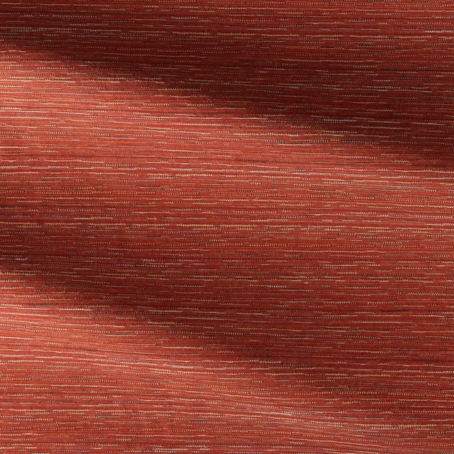 Close-up of richly textured russet red fabric with fine horizontal woven lines and darker burgundy shading