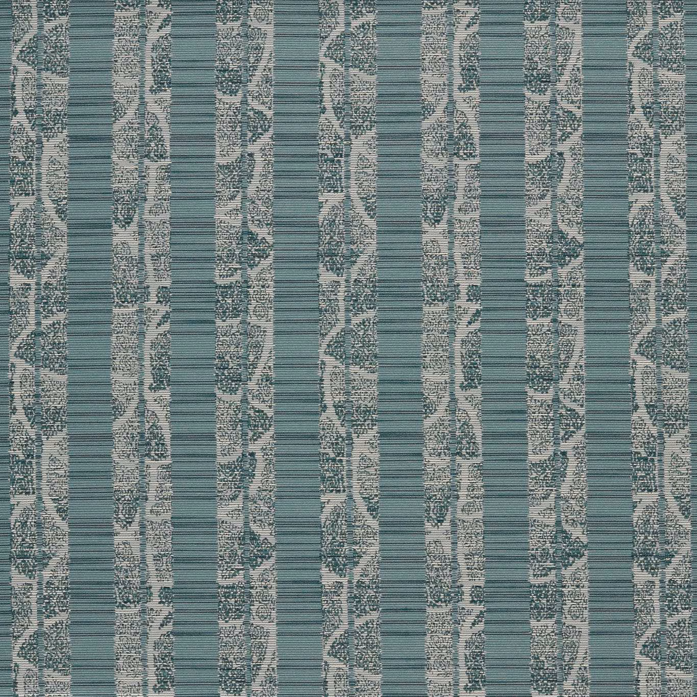 Muted blue teal outdoor stripe with pale distressed vertical motifs and fine horizontal texture