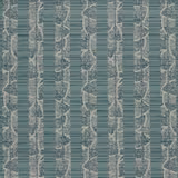 Muted blue teal outdoor stripe with pale distressed vertical motifs and fine horizontal texture