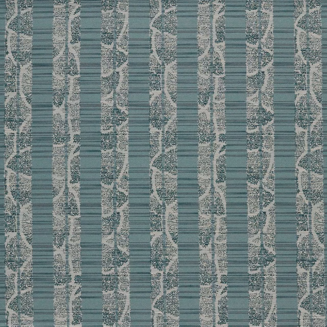 Muted blue teal outdoor stripe with pale distressed vertical motifs and fine horizontal texture