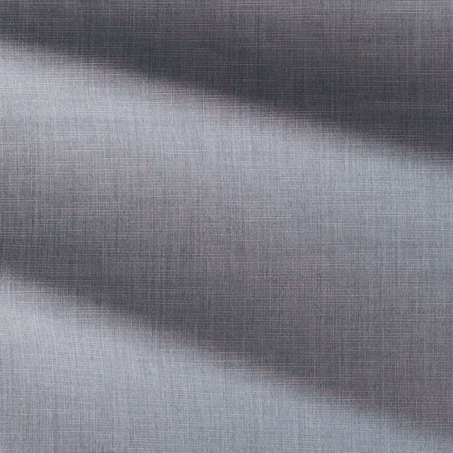 Cool denim blue-grey outdoor grosgrain with soft horizontal tonal bands and fine crosshatch texture