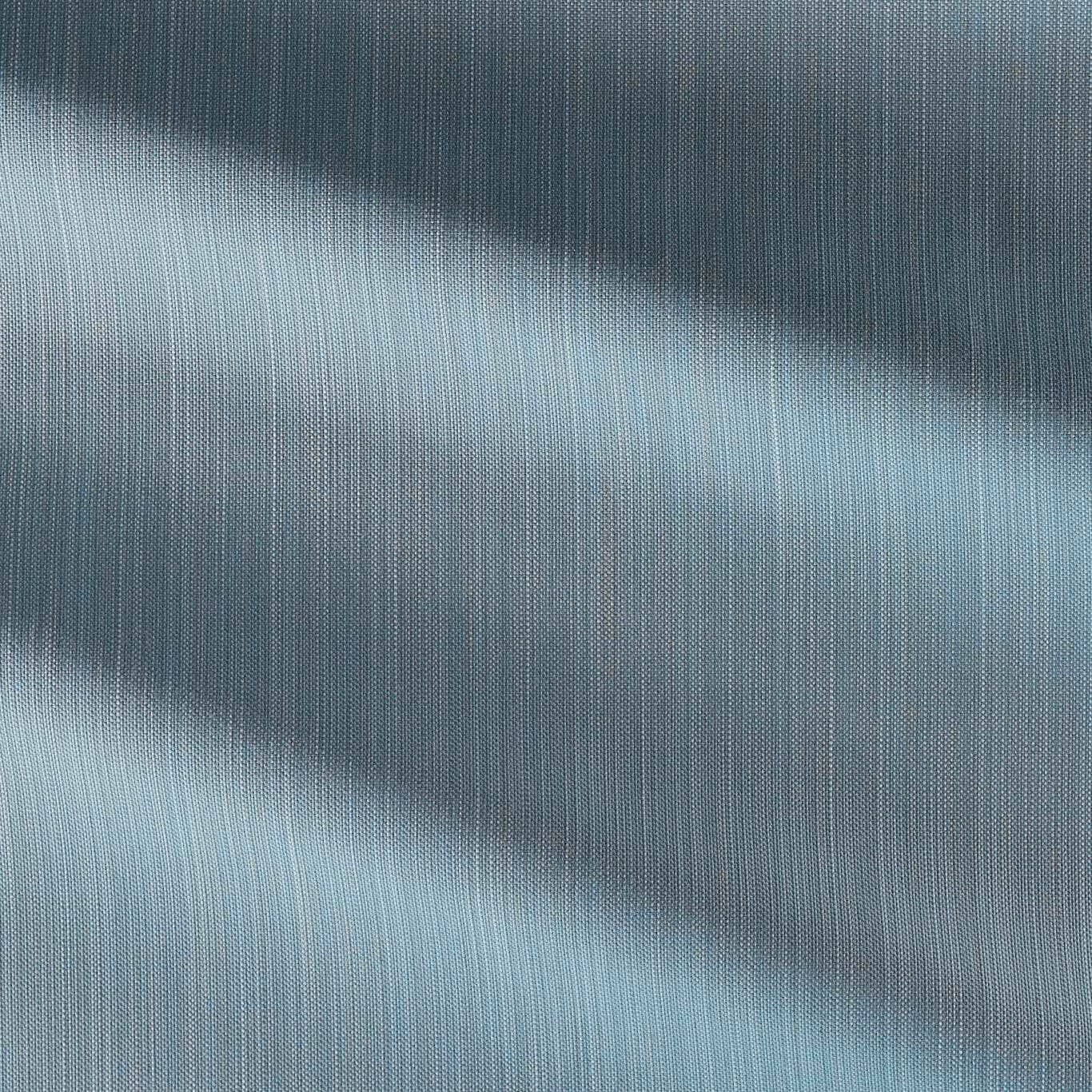 Muted azure outdoor weave with fine vertical ribbing and softly shaded bands