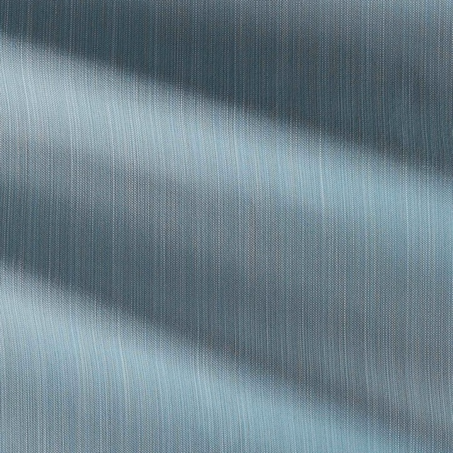 Muted azure outdoor weave with fine vertical ribbing and softly shaded bands