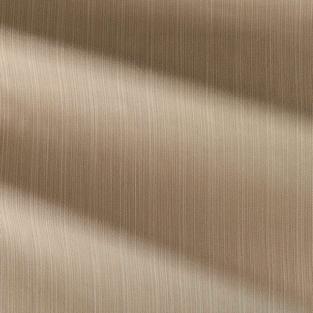 Warm pebble taupe outdoor weave with fine vertical ribbing and soft folded shadows