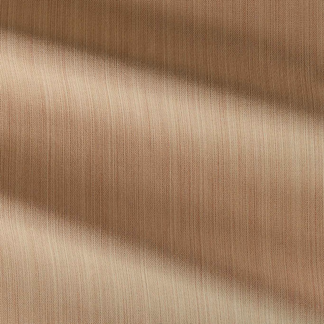 Warm sandstone outdoor weave with fine vertical ribbing and softly shaded folds