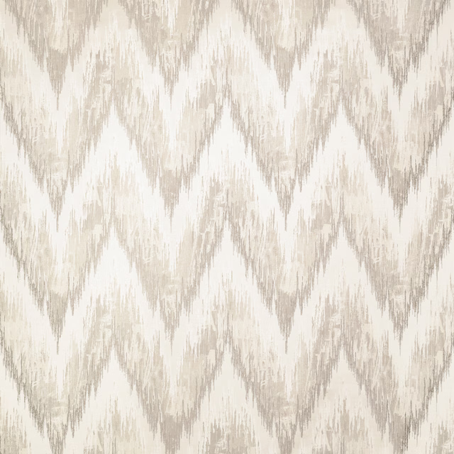 Cream textile with distressed taupe-grey chevron bands and a softly brushed weave