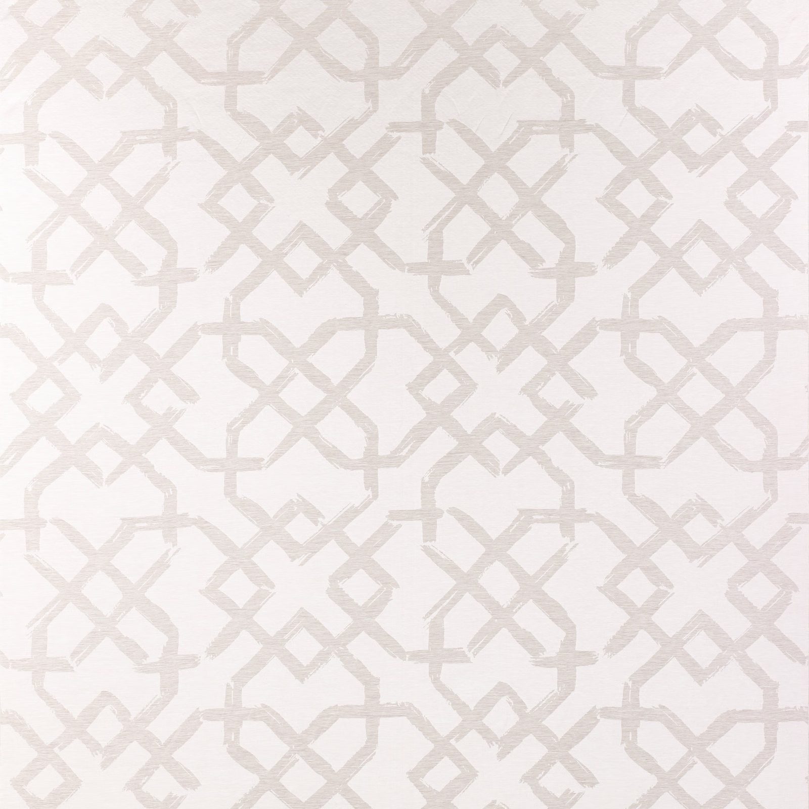 Pale silver-grey textile with a softly textured interlocking geometric lattice