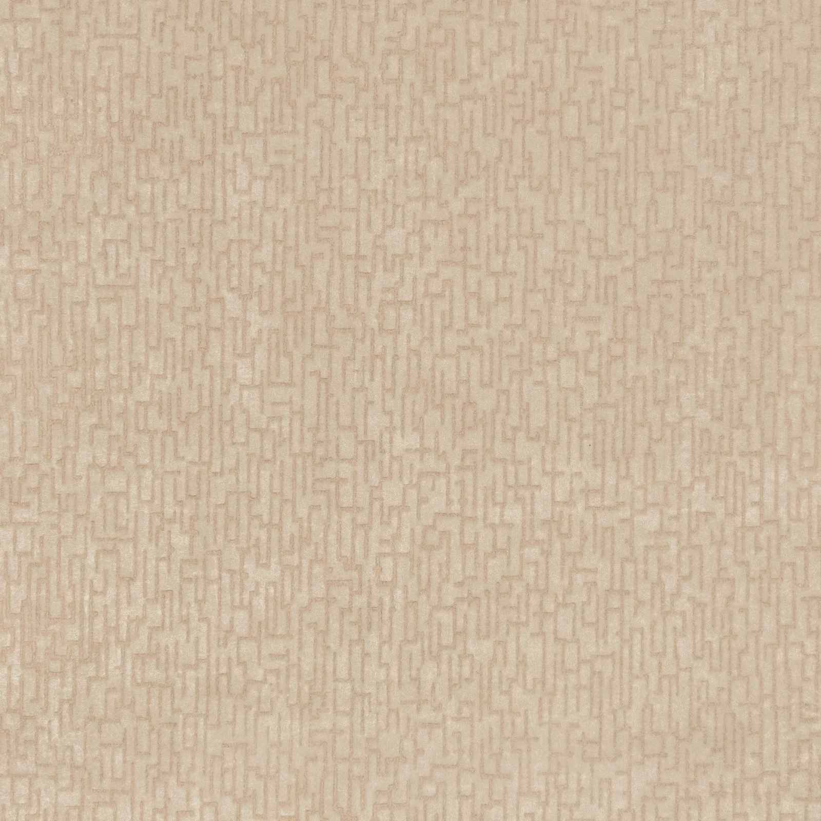 Pale oat-beige fabric with a fine broken maze pattern and textured surface
