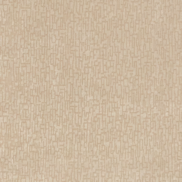 Pale oat-beige fabric with a fine broken maze pattern and textured surface