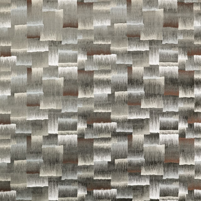 Cool blue-grey, ivory and taupe blocks with a brushed vertical texture