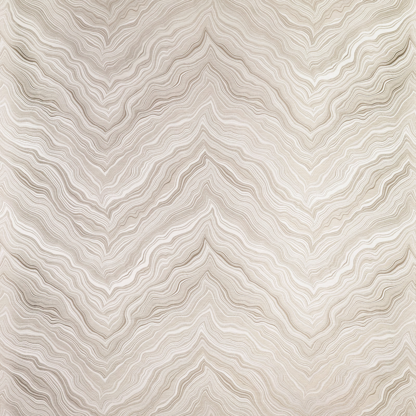 Pale greige textile with layered marble-like wavy lines and softly rippled texture