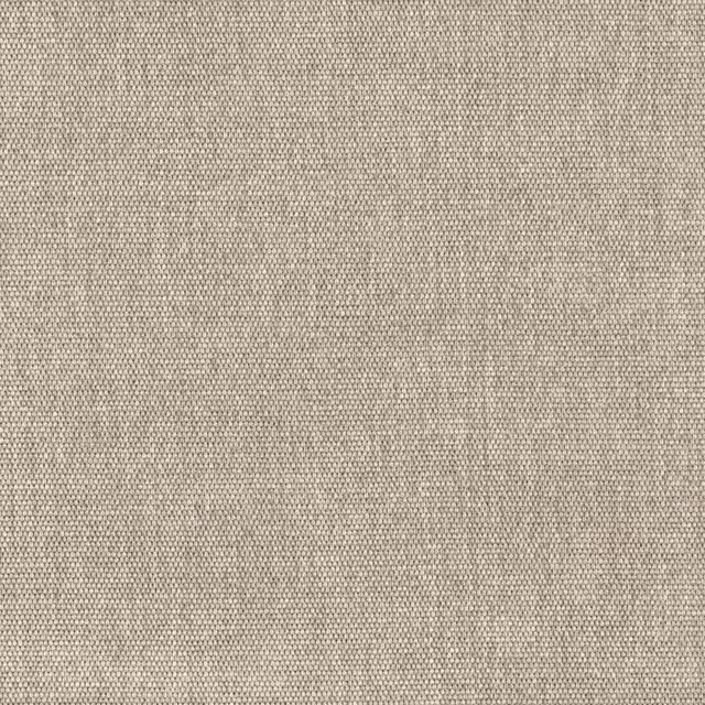 Close-up of warm taupe-grey Jetty Basket fabric with a fine basket weave