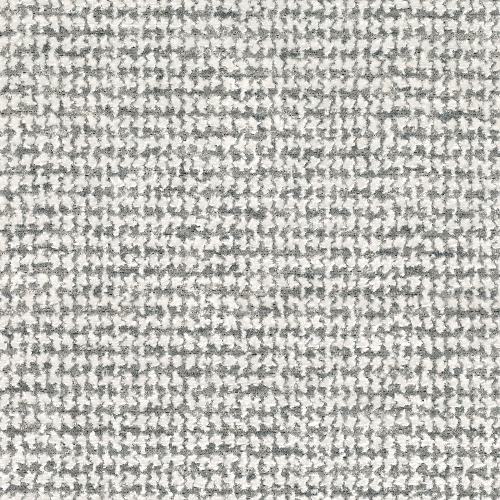 Cool silver-grey woven swatch with a small, irregular flecked texture