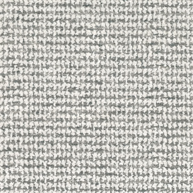 Cool silver-grey woven swatch with a small, irregular flecked texture