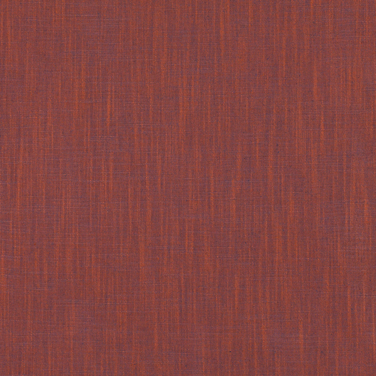 Rust-terracotta woven swatch with subtle plum shading and fine vertical striations