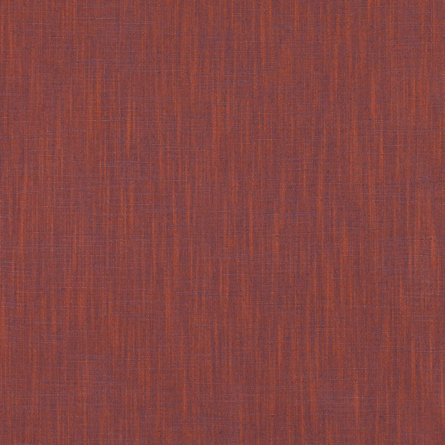 Rust-terracotta woven swatch with subtle plum shading and fine vertical striations