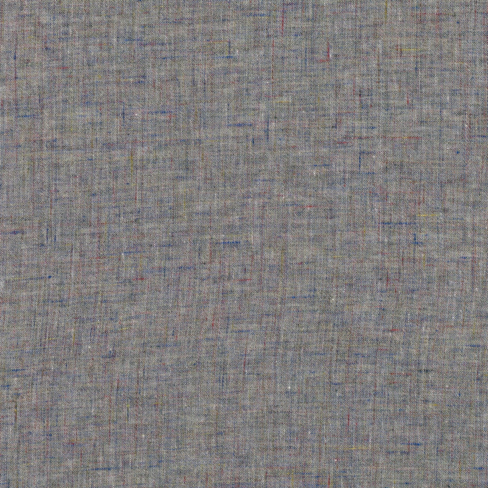 Taupe-grey woven swatch with fine blue, red and ochre flecks