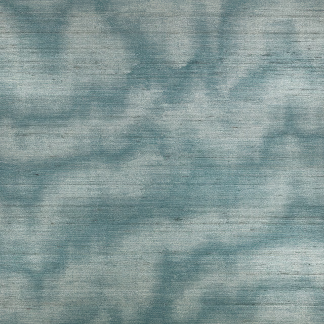 Muted cerulean wallpaper with cloudy blue-green washes and fine horizontal texture